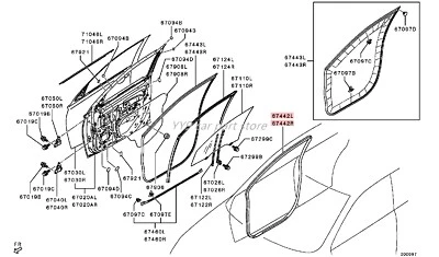 Restripa climática de apertura de puerta FR LH y RH INR apta para Mitsubishi Outlander ZJ ZK ZL 2012- Foto 1 de 3