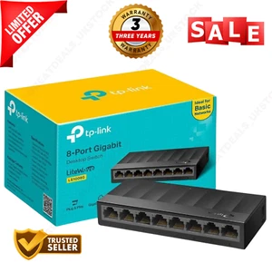 8 Port TP-LINK Gigabit Fast Ethernet Switch LAN Network Splitter Hub Wired UK - Picture 1 of 12