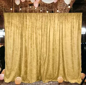5 feet x 10 feet Panne Velvet Event Backdrop Drapes Curtains Panels Rod Pocket - Picture 1 of 51