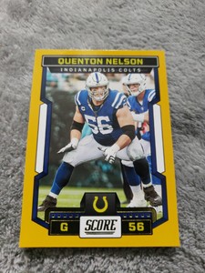 2023 Panini Score Quenton Nelson Gold Parallel #10 Indianapolis Colts