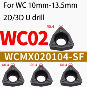 10pcs WCMX020104 indexable CNC Carbide U drill Inserts for WC 10-13.5mm U drill - Picture 1 of 2