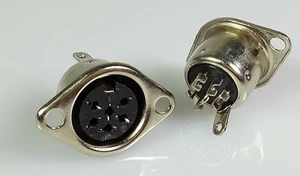 Conector Salida din 6 Poli de Panel Soldadura Hembra F en Metal 6p de Cable - Imagen 1 de 3