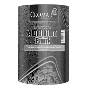 CROMAR Aluminium Paint Contractors Grade Bright Solar Reflective Coating 25 Ltr - Picture 1 of 6