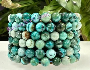 Wholesale 6 Pcs Natural Blue Opal 8mm 7.5” Crystal Stretch Bracelet - Picture 1 of 4