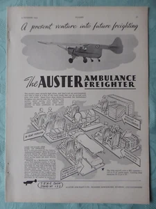 9/1953 PUB AUSTER AIRCRAFT AIGLET AOP AMBULANCE FREIGHTER XA1777 ORIGINAL AD - Picture 1 of 1