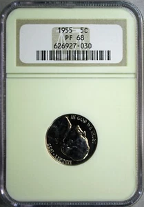 1955 PROOF JEFFERSON NICKEL NGC PR-68 (2430696) - Picture 1 of 4