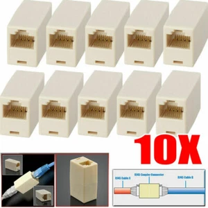 10X Red Ethernet Cable LAN Unidor Conector Conector RJ45 Kits Adaptador - Imagen 1 de 7
