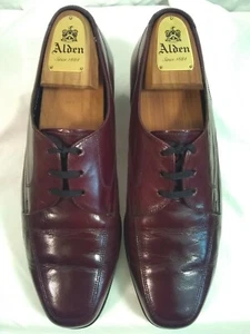 Men's Vintage Florsheim Wine Leather Apron Toe Blucher 33617 Sz-9E f379 - Picture 1 of 12