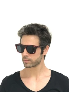rectangle square tortoise vintage retro sunglasses flat top black lens hipster - Bild 1 von 6
