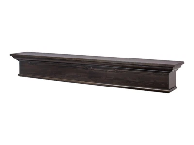 Bellamy 48" Electric Fireplace Wood Mantel Shelf, Antique Espresso - Image 1 of 4