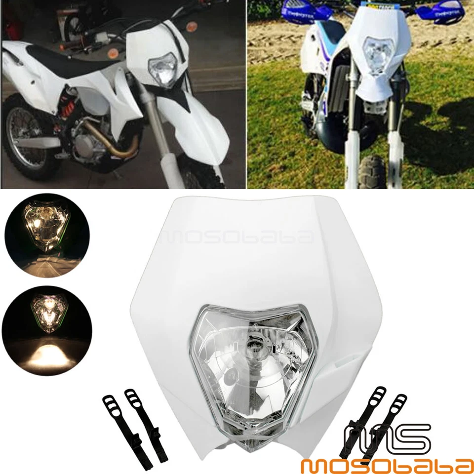 Faro de moto de cross de enduro para Suzuki DR-Z125 DR125SE Honda CR80 CR450R Foto 1 de 4