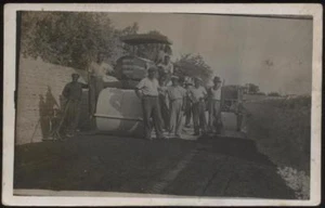 Postkarte COMISO ?Bau und Bitumierung stra Zugang Flughafen FOTO - Bild 1 von 1