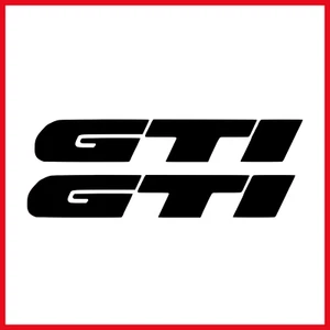 GTI LOGO CAR SPORTS STYLING VINYL DECAL TRANSFER STICKERS GRAPHICS X2 - Picture 1 of 5