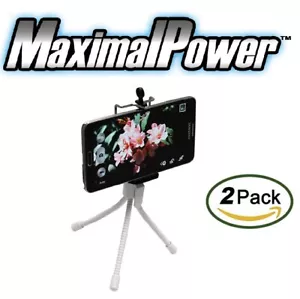 Mini Tripod Mount for Camera and Smartphones iPhone Samsung (2 Sets) - Picture 1 of 9