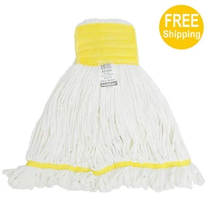 1 pieza 500 g/17,6 oz. Fregona húmeda SunnyCare #23503-1 pieza de microfibra blanca con extremo de bucle - Imagen 1 de 1