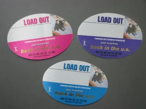 Paul McCartney backstage pass satin stickers THREE Load Out Ovals Back in the US - Picture 1 of 1
