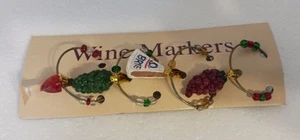Wine Markers Brie Grapes Boston Warehouse Creative Ideas for Home Entertaining - Picture 1 of 5