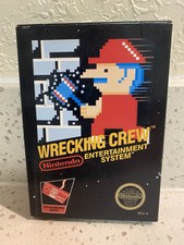 Wrecking Crew Nintendo NES Boxed Cart CIB Manual Black Box Wata Round Seal HTF