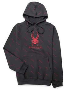 SPYDER SPFFB113-986 Hoodie - NEW Mens Size Medium Black / Red - #44615-D7 - Picture 1 of 1