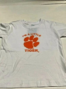 Clemson Tigers NCAA White Tee Shirt " I'm A Little Tiger " Size 24 Months - Picture 1 of 5