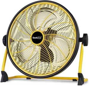 GeekAire Rechargeable Outdoor High Velocity Camping Floor Fan 16” Portable Batte - Picture 1 of 10