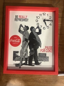 Vintage COCA-COLA Plastic Clock - Picture 1 of 10