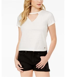 Roxy Womens Cut Out V-Neck Graphic T-Shirt, white, XS - Picture 1 of 1