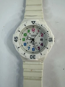 Casio Women's White Rainbow Date Watch 32mm Dial Resin LRW200H with New Battery2 - Picture 1 of 4