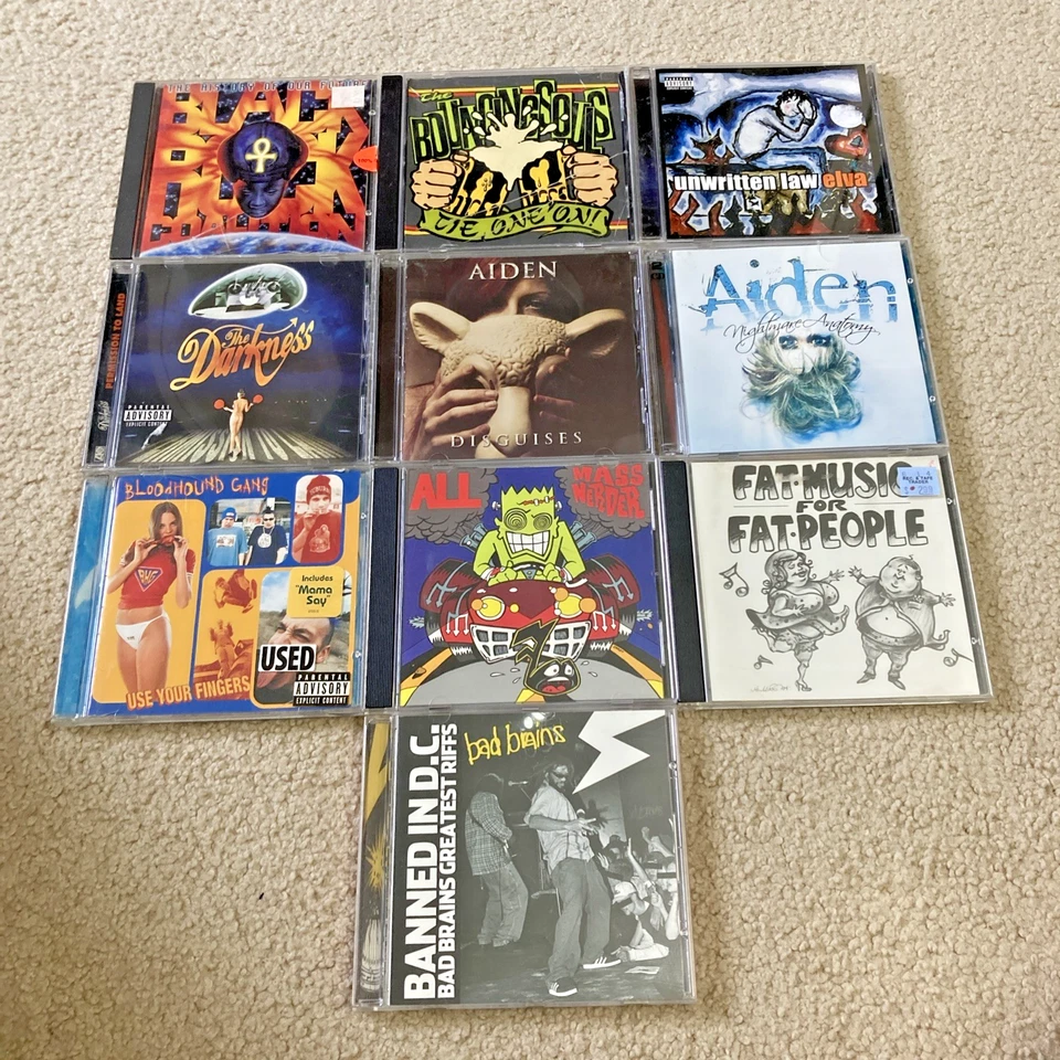 Альтернатива - панк - рок лот из 10 смешанных различных компакт-дисков BLOODHOUND BAND, AIDEN - Изображение 1 из 4