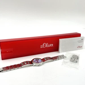 s.Oliver Damen Uhr SO-1697-LQ | Edelstahl | Blaues Zifferblatt | Box+Glieder OVP - Picture 1 of 11