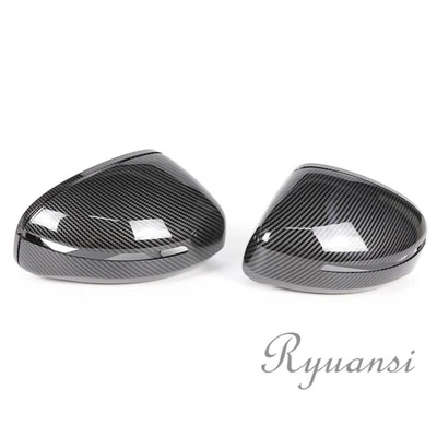 Pair Carbon Fiber Side Mirror Cover Cap For Audi TT TTS MK2 8J 2007-2014 TTRS R8 Foto 1 de 2