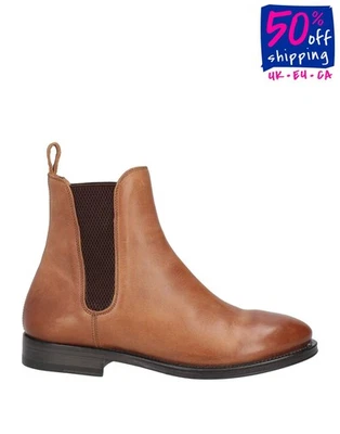 RRP€434 ALBERTO FASCIANI Leather Chelsea Boots US5.5 UK2.5 EU35.5 Made in Italy - Imagem 1 de 4