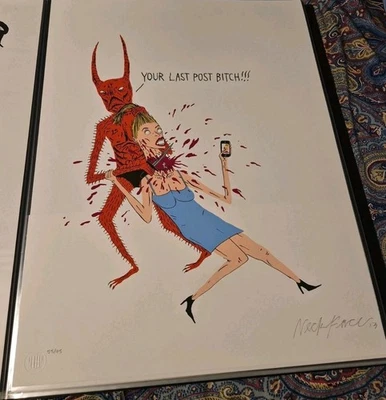 Neckface Print- Your Last Post  2014 Signed /75 COA Zine Graffiti Art Supreme - Image 1 of 4