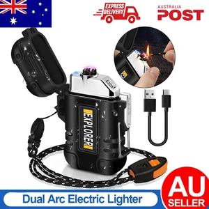 Electric Plasma Rechargeable Flameless Arc Lighter USB Double Sensor - Picture 1 of 11