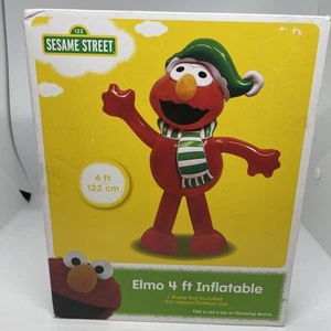 Sesame Street Elmo Christmas Inflatable Blow Up 4 Feet Indoor Outdoor New NIB - Picture 1 of 5