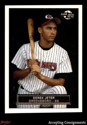 1992-93 Excel #210 Derek Jeter ROOKIE Hornets - Image 1 of 2