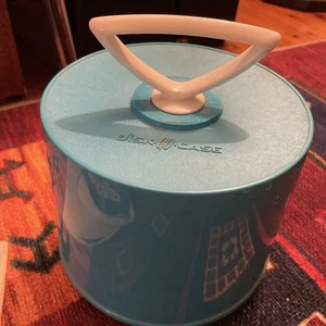 Disk-Go-Case 45 U/min Vinyl Schallplattenhalter Träger Case Blau Türkis Aqua - Bild 1 von 4