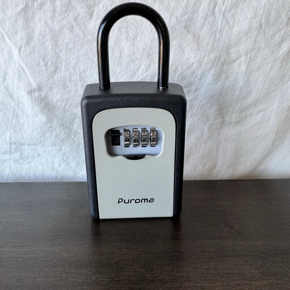 Puroma Key Lock Box, Portable Combination Lockbox Wall-Mounted Key Storage - Image 1 of 4