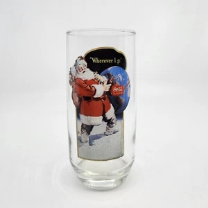 93761 Coca Cola 1948 Haddon Sundblom Santa Christmas Glass 1 of 3 Series II Coke - Picture 1 of 10