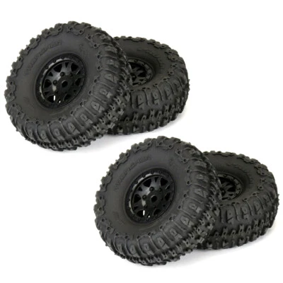 NEW Pro-Line 1/24 Trencher F/R 1.0" Tires Mounted 7mm Blk Impulse (4) SCX24 - Image 1 of 4