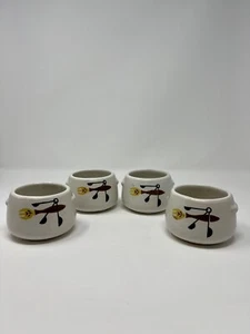 West Bend USA Mini Bean Pot Stoneware Serving Crock Bowls - Set of 4 Vintage - Picture 1 of 21