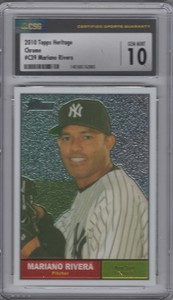 2010 Topps Heritage Chrome #C39 Mariano Rivera CSG 10 GEM  MINT New York Yankees
