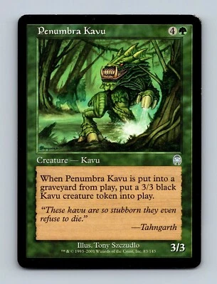 Magic The Gathering MTG Penumbra Kavu 83/143 Apocalypse Card 2001 - Image 1 of 2