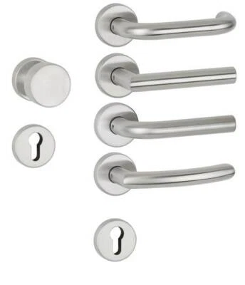 Edelstahl Türgriff Türdrücker Türklinke Türbeschlag Wechselgarnitur Knauf Knopf - Bild 1 von 4