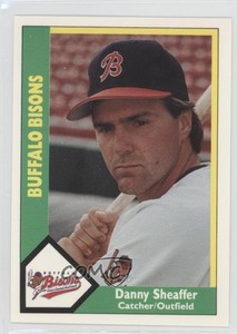 1990 CMC AAA Buffalo Bisons Green Backs Danny Sheaffer #15