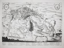 Volterra Tuscany Tuscany Italy Italy engraving engraving map Blaeu Mortier 1724