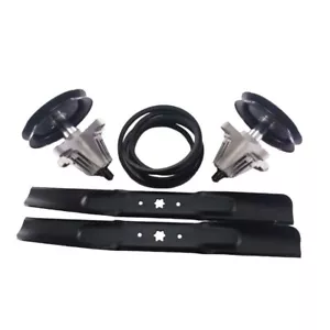 DECK SPINDLE BLADE BELT KIT FITS TROY BILT TB42 TB1942 TB2142 PONY SUPER BRONCO - Picture 1 of 5