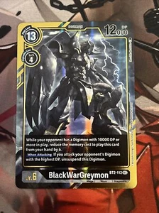 BLACKWARGREYMON SEC ALT ART DIGIMON ULTIMATE POWER Bt 1.0 1.5 2021 ENGLISH NM - Picture 1 of 6