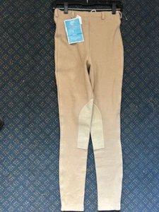 ON COURSE DAMEN hellbraune Reithose * Gr. 26 Taille * Knieflicken NEU Pull-On - Bild 1 von 3
