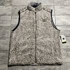 John Deere Sherpa Super Soft Vest Unisex Size XL Heathered Black / Oatmeal